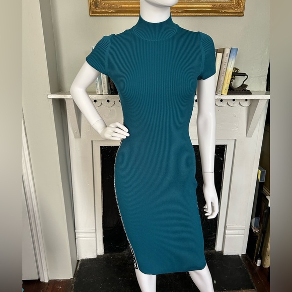 Michael Kors Bodycon Ribbed Tape Dress NWT - Picture 1 of 13